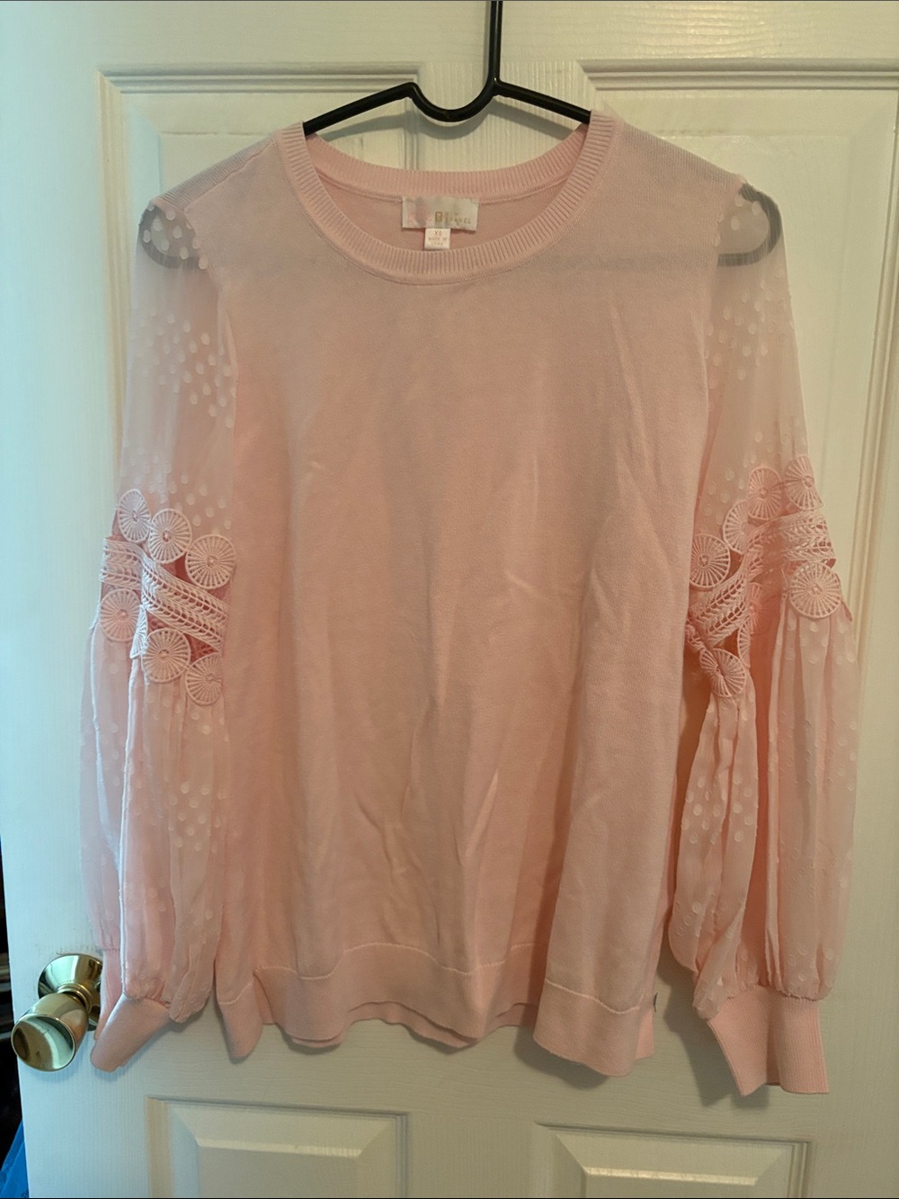 Belle by Kim Gravel Pastel Pink Knit Top
